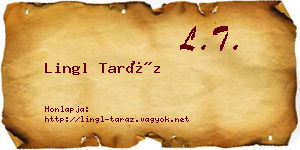 Lingl Taráz névjegykártya